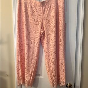 Isaac Mizrahi Stylish Pink Lace Pants size XLP